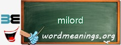 WordMeaning blackboard for milord